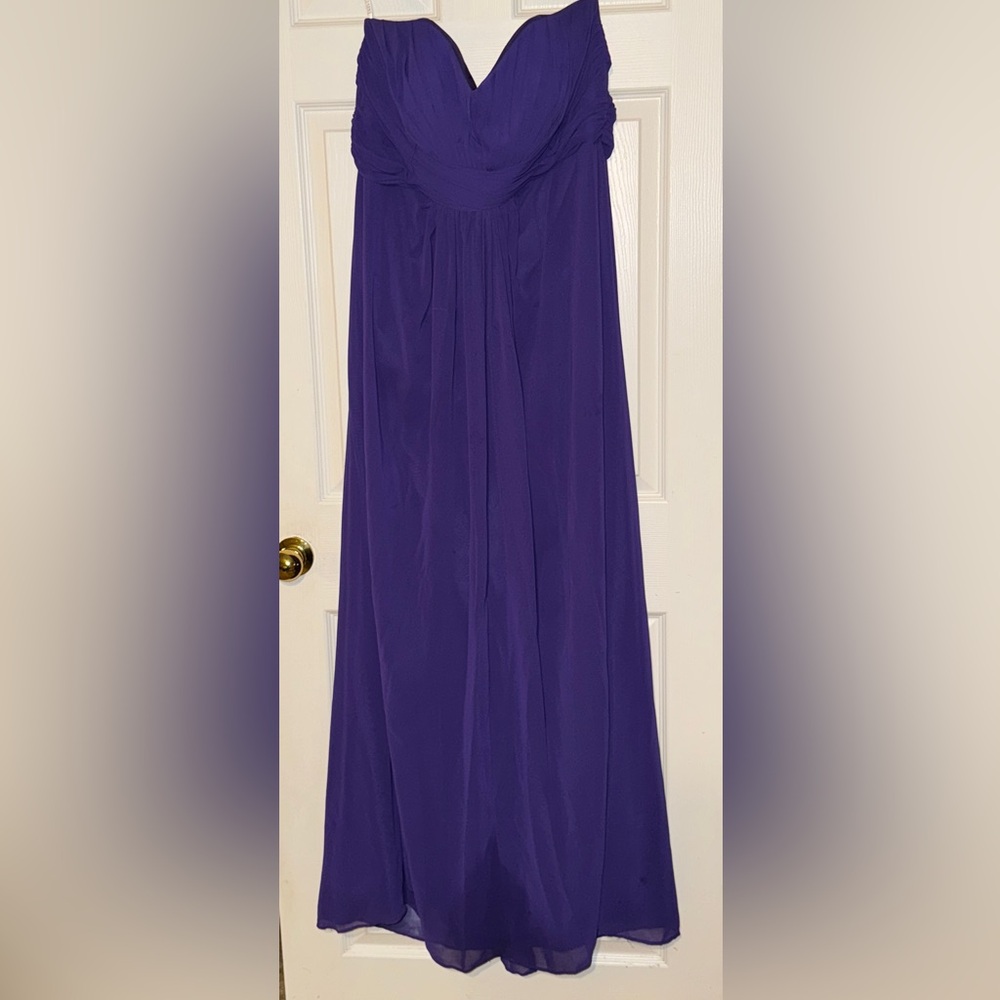 Elegant Purple Strapless Dress